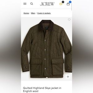 J. Crew Quilted Highland Skye jacket in English wool